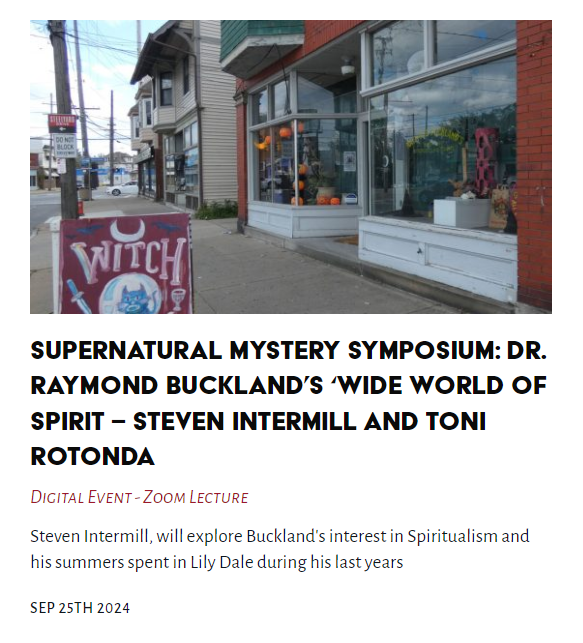 TheLastTuesdayS's tweet photo. Tonight's Lecure - Supernatural Mystery Symposium: Dr. Raymond Buckland’s ‘Wide World of Spirit - Steven Intermill and Toni Rotonda

#SupernaturalMysterySymposium #RaymondBuckland #WideWorldofSpirit #StevenIntermill #ToniRotonda #shannontaggart 

https://t.co/AWxybtyRAu https://t.co/X59ExtNyIo