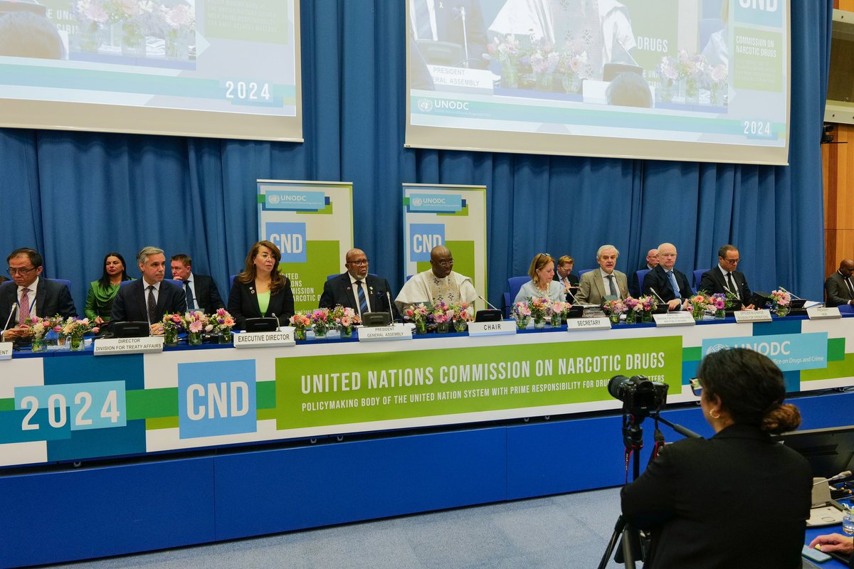 Congratulations H.E. Philbert Johnson on the successful conclusion of #CND67! Thanks to participating Member States, international & regional organizations, NGOs & staff for the important work to safeguard health & wellbeing. #INCB pledges its support on the road to 2029 & beyond