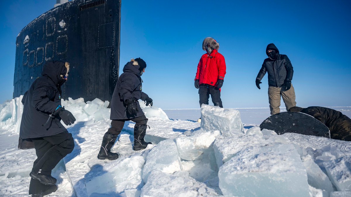 Chief of Naval Operations Adm. Lisa Franchetti embarks Virginia-class fast-attack submarine USS Indiana (SSN 789) during Operation Ice Camp 2024. The #nuclearfleet provides the U.S. Navy the ability to go anywhere - including the Arctic. #unmatchedpropulsion #alliesandpartners