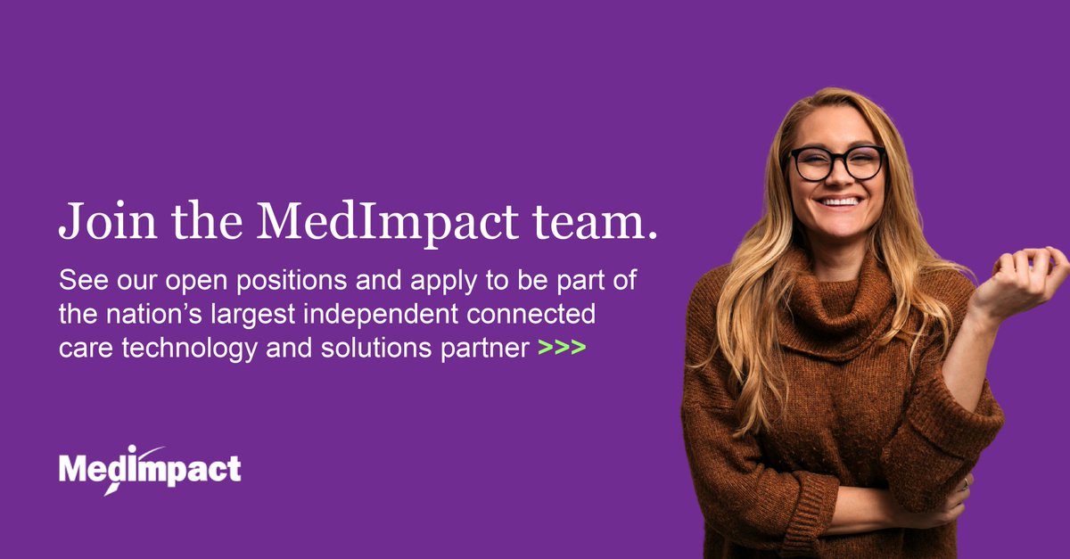 Are you entrepreneurial, innovative  and interested in making an impact for millions of people across the nation?   MedImpact may have a #job for you. #Apply today: okt.to/J65xk2 #wearemedimpact #atruepartner #hiring #healthcarejobs