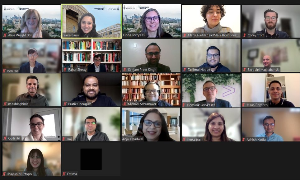 The DSI at @UofT launched our virtual networking event for the first cohort of Data Science & Machine Learning Software Foundations Certificates. Learners connected with employers from government, healthcare, finance & business. Thanks to all participants! #UofT #datascience