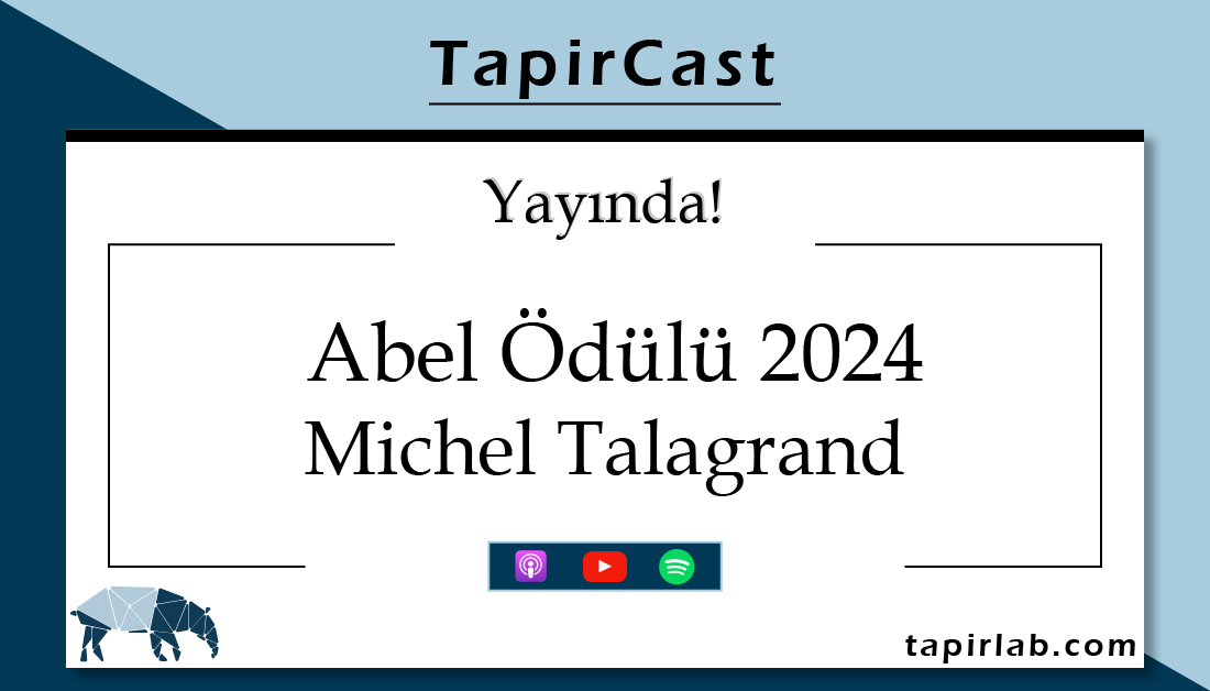 TapirCast'in bu bölümünde, 20 Mart 2024'te gerçekleştirilen seremonide Michel Talagrand'a takdim edilen 2024 Abel Ödülü'nü ve Talagrand'ın çalışmalarını ele alıyoruz. Keyifli dinlemeler! youtu.be/2XpGm_mRE5w #abelprize2024 #science #mathematics #physics #abelprize #prize