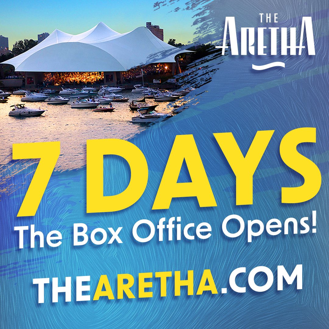 7 MORE DAYS UNTIL THE BOX OFFICE OPENS! This 2024 season lineup is just *chef’s kiss*. Turn on your post notifications AND sign up for our app at thearetha.com/mobile-app. Mobile app users will receive exclusive offers and news from The Aretha! See you next Friday @ 10 AM!
