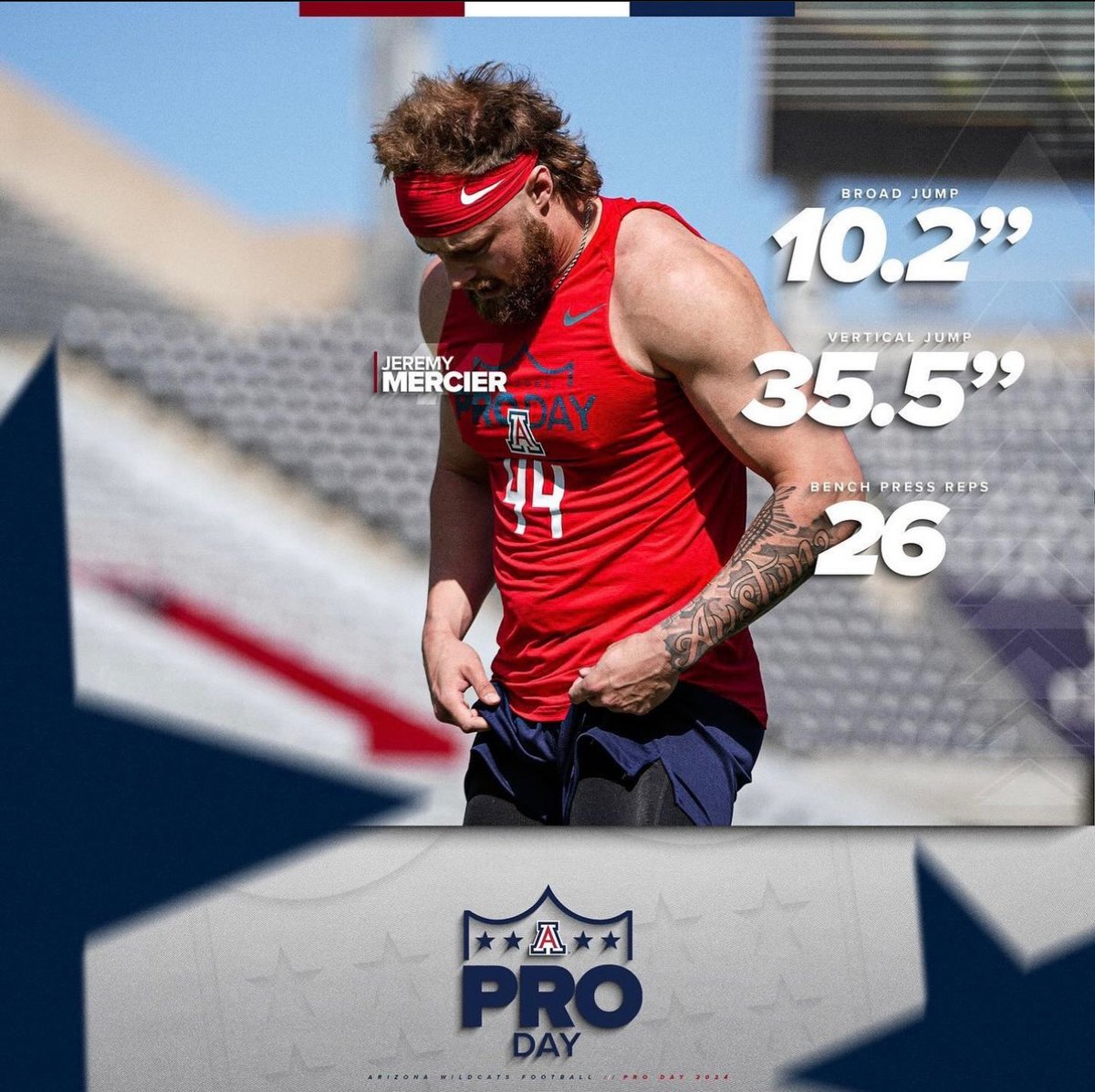 👀
<a href="/bashagridiron/">Basha Gridiron</a>  would like to wish former Bear <a href="/jeremymercier59/">Jeremy Mercier</a> the best of luck on the pursuit of his dreams to play in the NFL

Congrats on your great Pro Day showing

Mercier also played in college for our current coordinators @b3ara1d1 and <a href="/ChenelleJones/">Chenelle Jones</a> 

#EVDestination