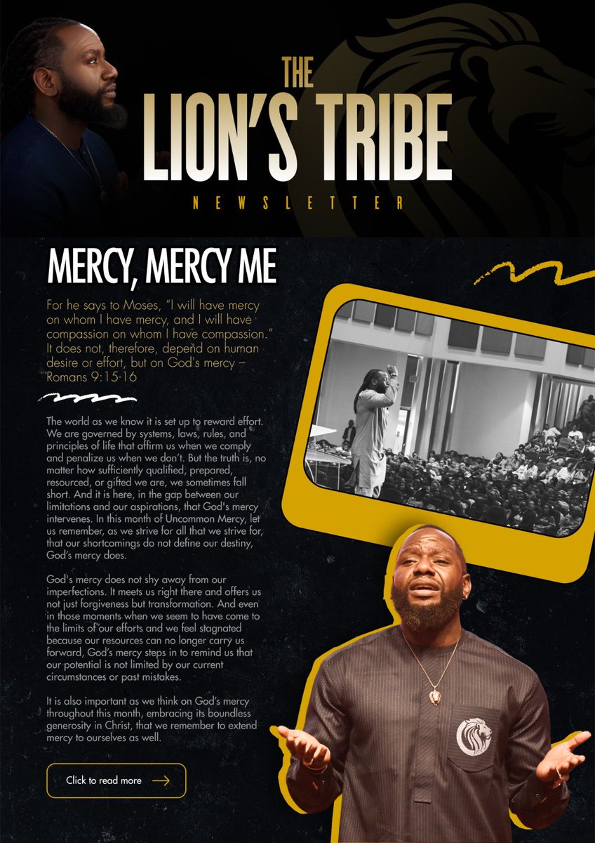 Hey #Lionstribe new newsletter alert!! It you haven’t signed up for my monthly newsletter and would like to join the tribe, click the link in my Bio to sign up ! 

#Lionstribe #Monthlynewsletter #Pastorjimmyodukoya