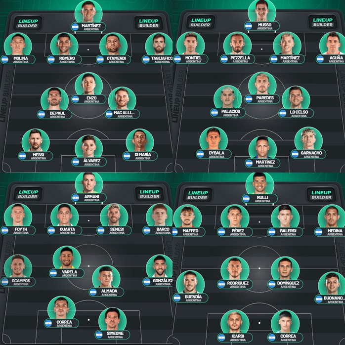 Encu5Futbol's tweet photo. Armé los cuatro equipos que tiene la Selección Argentina 🇦🇷

Y debo decir que seguimos siendo más que cualquiera, abrazo. https://t.co/QoizTQI3TM