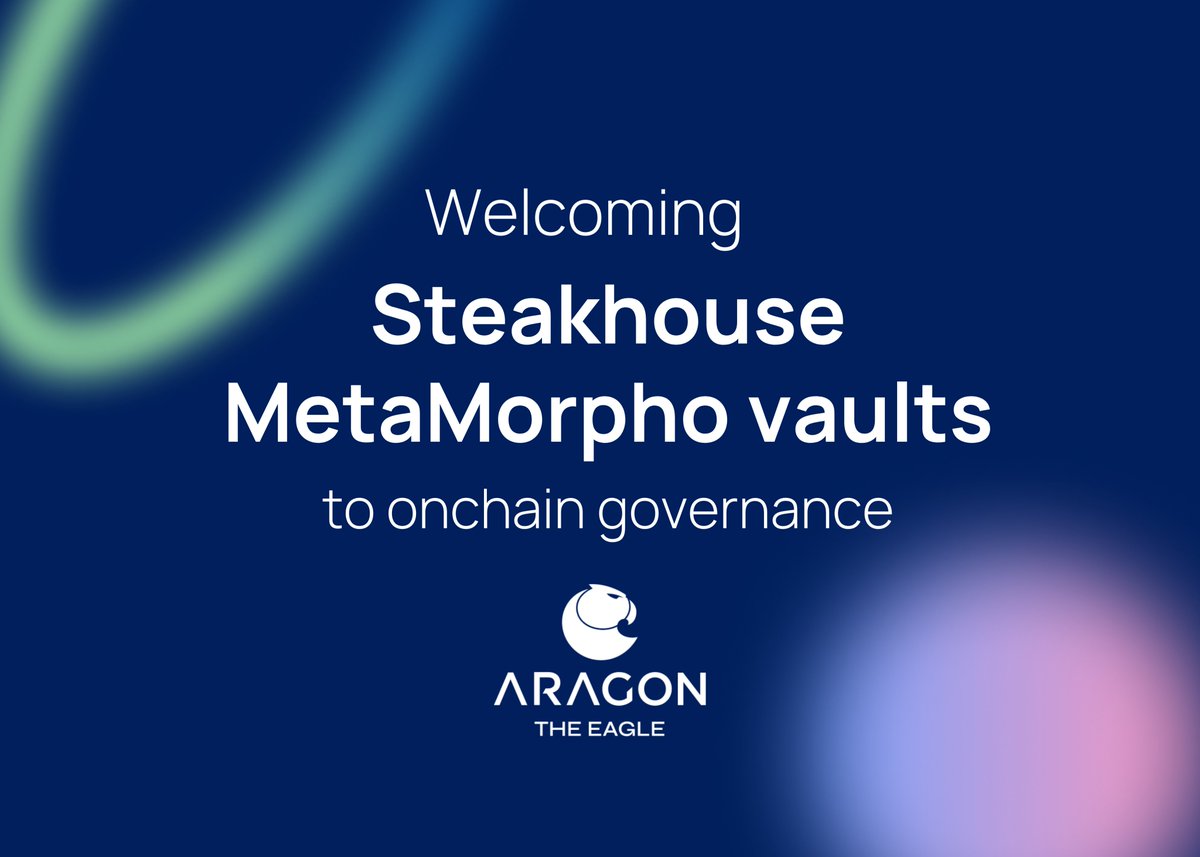 AragonProject's tweet photo. This week at Aragon:
🔒Welcoming @SteakhouseFi MetaMorpho vaults to onchain governance
👯 #TeamStaking starts now! We received our custom @dappnode hardware and had our first workshop
💼 Aragon team gathers for a week of in-person work
Read more:
https://t.co/i0regRc23q https://t.co/hzrX5HDbVE