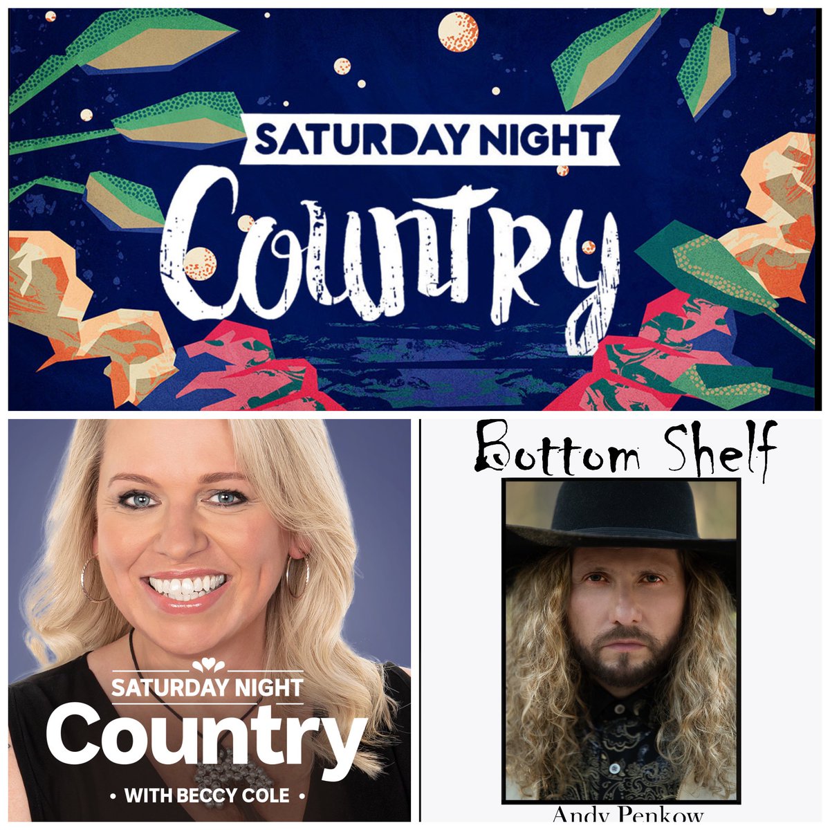 #abccountry @BecCole
 A massive thank you to the team at Saturday night Country for all the support. Tune in this Saturday night to catch my new single “Bottom Shelf” #abccountry #ABCRadio #SNC