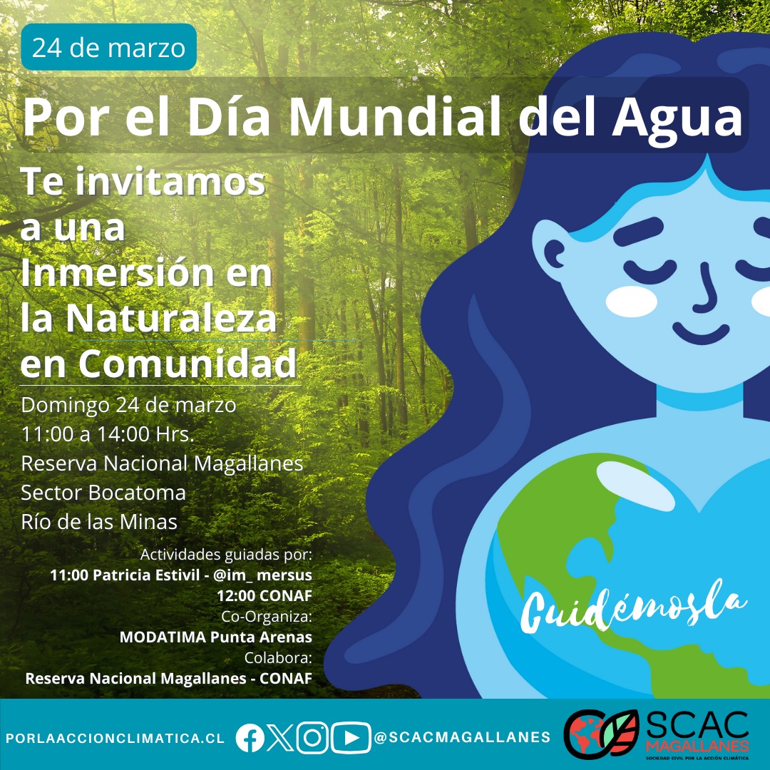 ¡Hola comunidad!👋🏼¿Listos para celebrar el Día Mundial del Agua?💧Con el lema #AguaParaLaPaz, nos sumamos con una visita especial a la Reserva de Magallanes ¡Te esperamos el 24 de marzo! INSCRIBETE! (entrada liberada, cupos limitados): forms.gle/htWaJT1p1SLYsM… #DíaMundialDelAgua