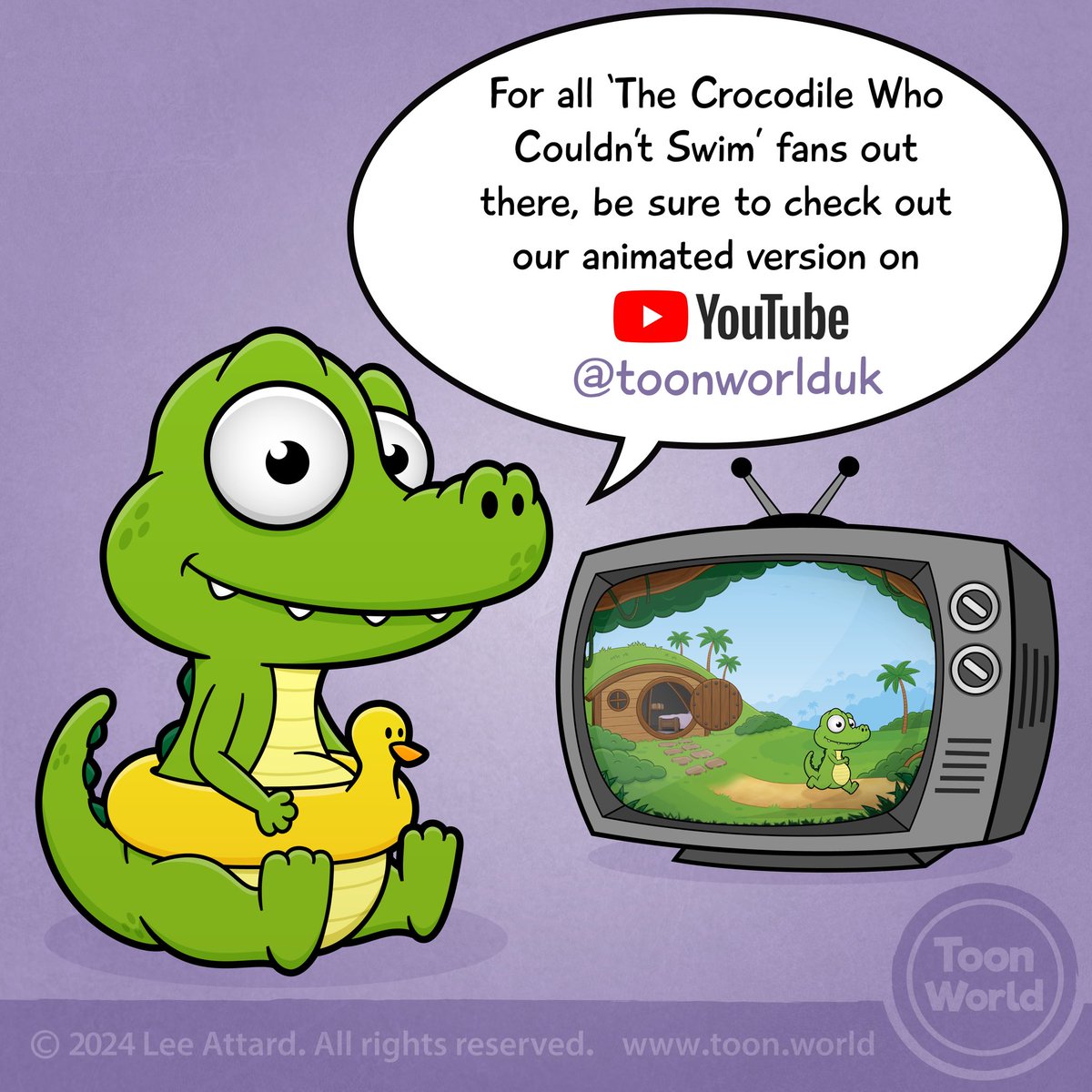 For all 'The Crocodile Who Couldn't Swim' fans out there, be sure to check out our animated version on YouTube - youtube.com/@toonworlduk

#animatedstory #youtube #thecrocodilewhowouldntswim