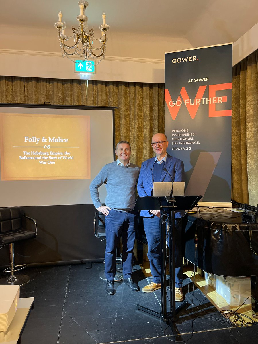 It was a pleasure to sponsor Marko Gasic, editor of Folly &amp; Malice, at this year's Alderney Literary Festival. The festival's theme is historical fiction and Marko's talk gave a thoughtful interpretation into the events that led to the start of the First World War ✍️

#history