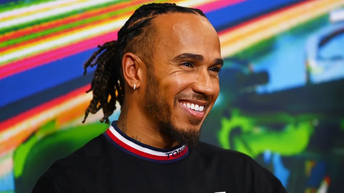 FakeShowbizNews's tweet photo. Lewis Hamilton says he was chatting to a bloke the other day who can’t even drive a normal car.

“Talk about opposites,” he laughed https://t.co/ET8i24OvBc