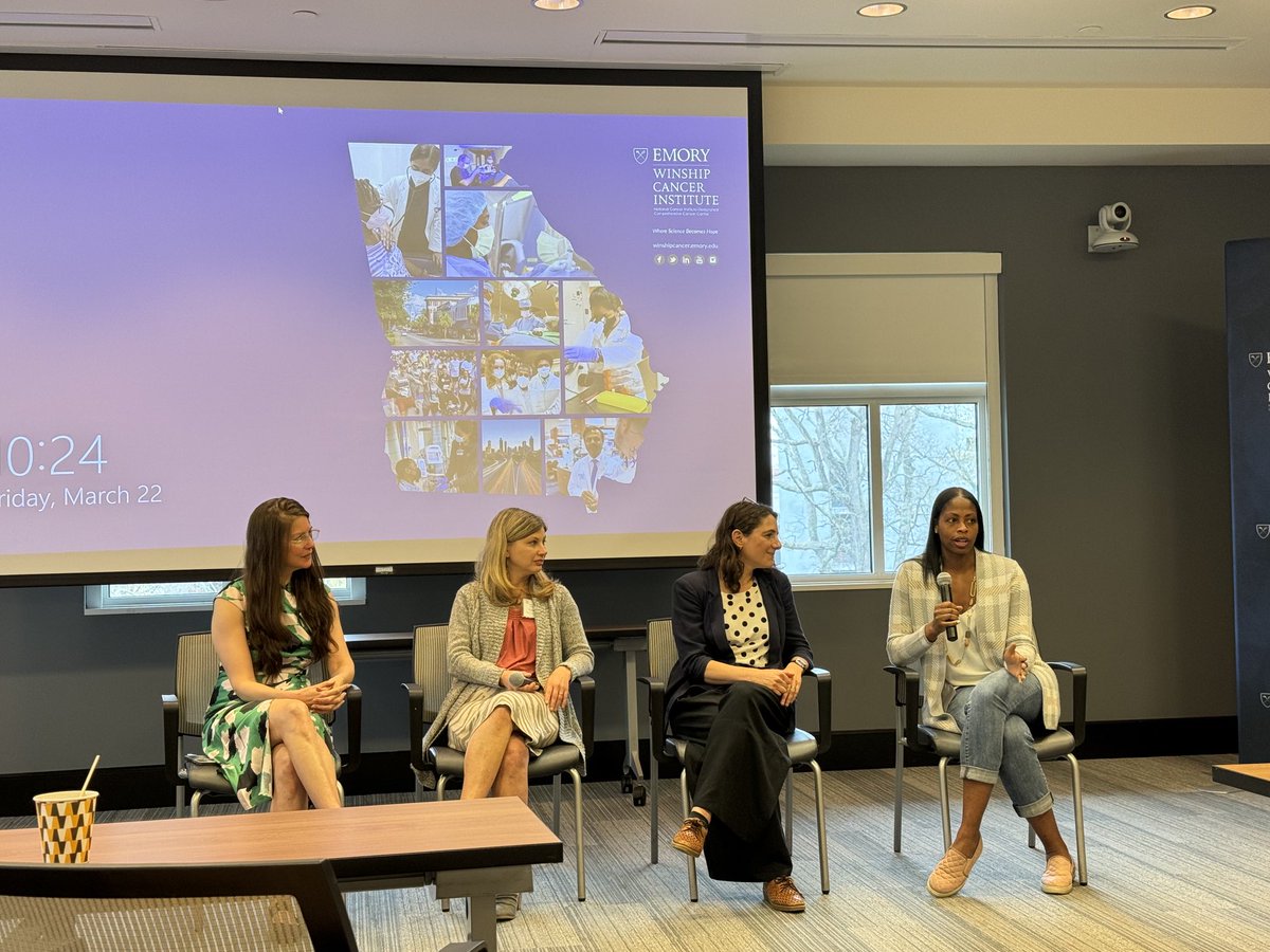 Great panel discussion at the ‘Women of Winship Retreat’. Excellent speakers and great participation. Thanks to ⁦@AmyYChenMD1⁩ ⁦@MBeheraPhD⁩ ⁦@KFKerstannPhD⁩ ⁦@Chrystal_Paulos⁩ ⁦@WinshipAtEmory⁩ ⁦@emoryhealthsci⁩