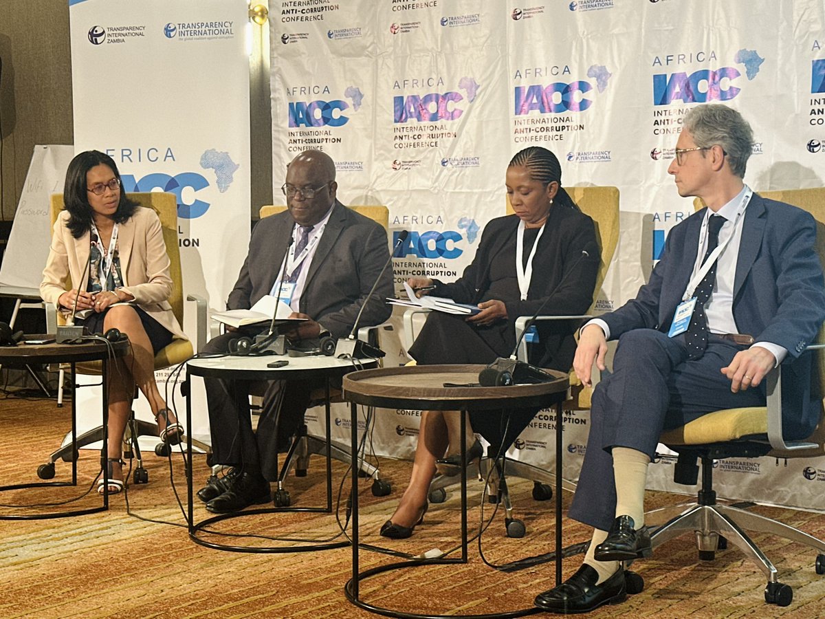 Congrats again @ti_zambia @IACCseries @anticorruption for this successful #AfricaIACC! From IFFs to climate finance integrity, the gendered aspects of corruption, to state capture & kleptocracy, we explored the topic under all angles, paving our way to the #IACC2024 in June in…