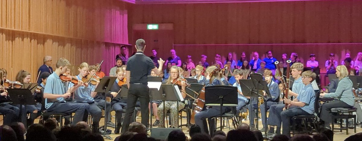 On Wednesday we packed our QB Orchestra onto the No 50 and went to perform in the wonderful @BirmCons as part of @SFE_MS gala concerts. They performed some really challenging repertoire to close the whole show - well done! #QBArts