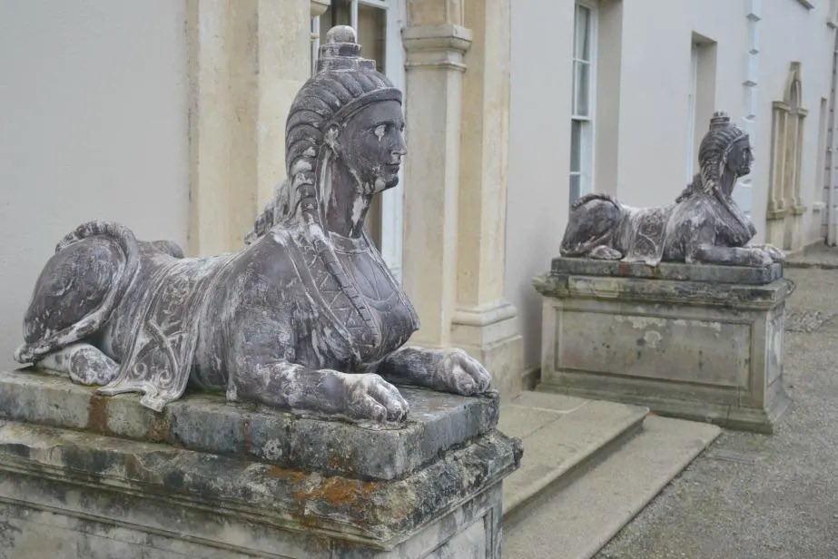 whitegoldsword's tweet photo. The evolution of the Chiswick #Sphinx. The sphinx today at Chiswick were copied from a 1st century #RomanSphinx (photo 1) which had been brought back to England by none other than Thomas Howard, 21st Earl of Arundel, the patron of #InigoJones. The sphinx was copied and given a partner by the Italian sculptor #GiovanniBattistaGuelfi (who had been working on the #PomfretMarbles) who then gave the design (slightly embellished) to #RichardBoyle, 3rd Earl of Burlington. Stone sphinx were carved by Guelfi with lead sphinxes of this design produced by #JohnCheere to symbolically guard the front and rear of the villa (temple- photo 2). Lord Burlington or #WilliamKent then gave the design to #CharlesLennox, 2nd Duke of Richmond at Goodwood House at Carne’s Seat (photo 3) and to John and Catherine Parker at Saltram House (photo 4).
The original sphinx (plus its Guelfi companion) on which the Chiswick sphinx are based, are today at the Ashmolean with other examples from the Arundel sculptures and marbles.
The Roman sphinx also appeared on an Oxford Almanack of 1757 showing several of the Arundel Marbles including the Roman sphinx and on the frontispiece of #WilliamHogarth’s ‘Analysis of Beauty’.
@Goodwood_Estate @SaltramHouseNT @Chiswick_House #Egyptomania #sphinx #EgyptinLondon @AshmoleanMuseum