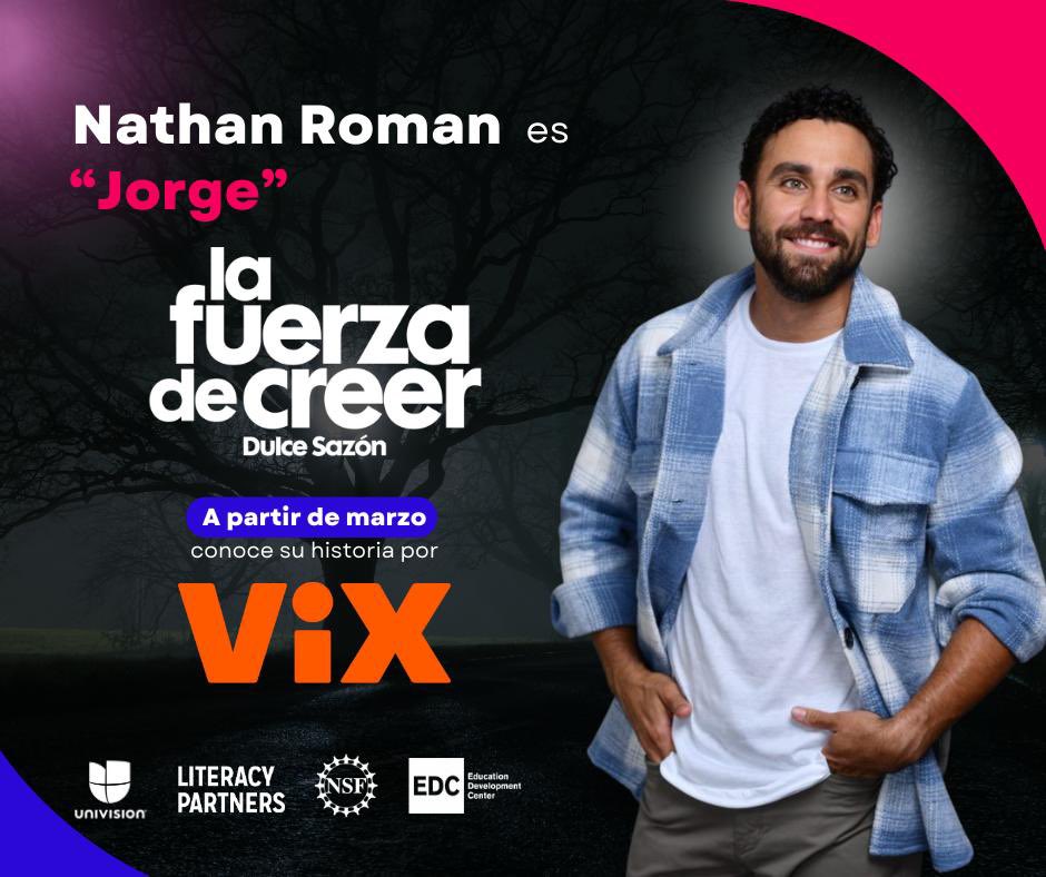 Nathan_Roman's tweet photo. No te pierdas el estreno este domingo 24 de marzo La Fuerza De Creer , Dulce Sazón en  @VIX. 🎥✨
.
Una historia que celebra la fuerza de la familia y el amor. Déjate cautivar por su dulce sazón. 
#Univision #LaFuerzaDeCreer @Univision  #Miami #MiniSerie #miami #UnivisionContigo https://t.co/wKNn8dcNY3