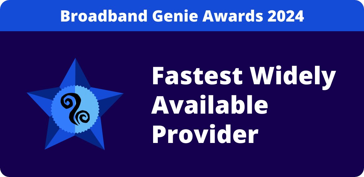 We’re honoured to be named <a href="/broadbandgenie/">Broadband Genie</a>'s Fastest Widely Available Broadband Provider for 2024, with the majority of the nation able to enjoy hyperfast broadband delivered through our own fixed network 🙌 🚀

broadbandgenie.co.uk/broadband/help…