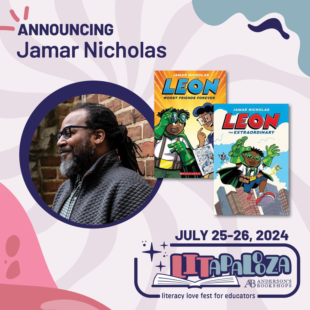 Anderson's Bookshops (@andersonsbkshp) on Twitter photo ANNOUNCING : Jamar Nicholas <a href="/jamarnicholas/">Jamar Nicholas</a> will be at LITapalooza 2024! Register today to hang out in breakout sessions with him: LITapalooza2024.eventcombo.com ANNOUNCING : Jamar Nicholas <a href="/jamarnicholas/">Jamar Nicholas</a> will be at LITapalooza 2024! Register today to hang out in breakout sessions with him: LITapalooza2024.eventcombo.com
