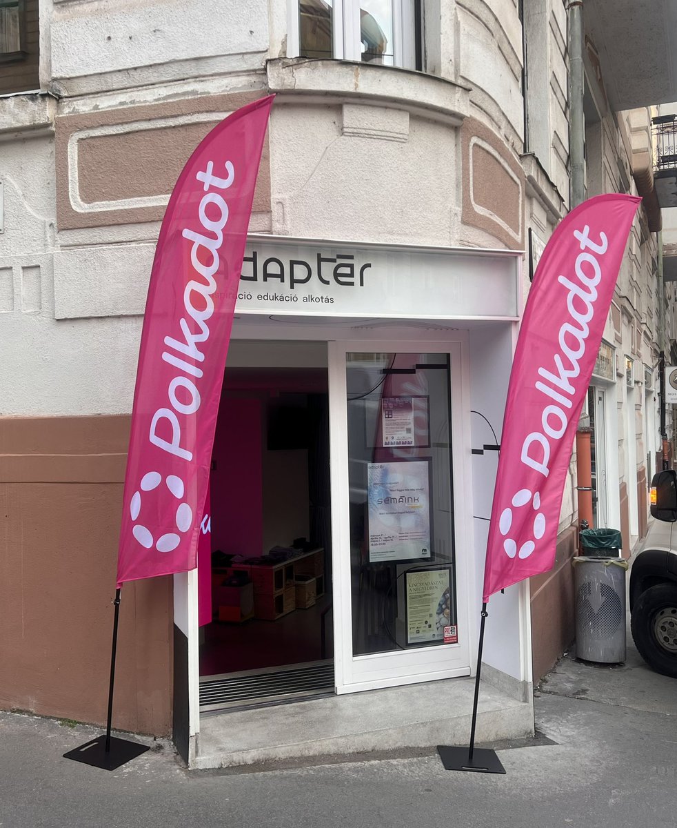 Zsófi M. (@zsofimajor) on Twitter photo #PolkadotDay at <a href="/BudBlockWeek/">Budapest Blockchain Community Week 2024</a> is kicking off in half an hour at Adaptér 🙌 #PolkadotDay at <a href="/BudBlockWeek/">Budapest Blockchain Community Week 2024</a> is kicking off in half an hour at Adaptér 🙌