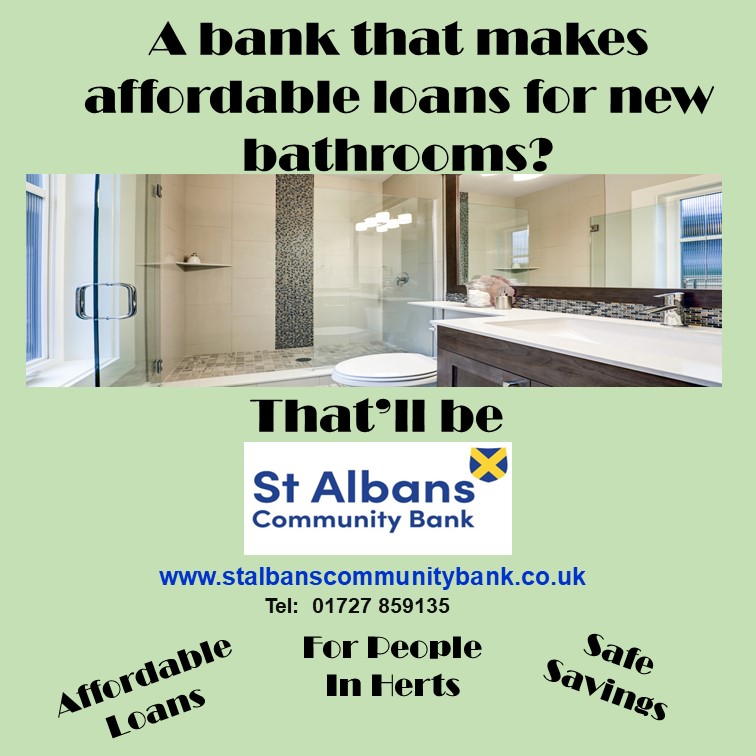 Need a new bathroom without splashing out too much? Your local community bank can help with affordable loans.  See our website for details.