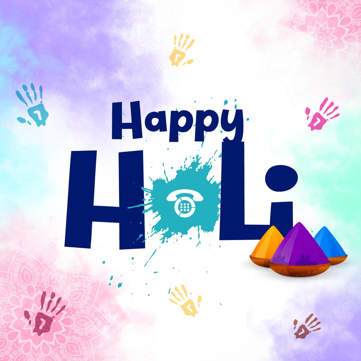 MyOperator's tweet image. May your Holi be filled with vibrant colors, joyous moments, and unforgettable memories! Happy Holi from the team MyOperator!🎨🌈🎉
#happyholi #festivalofcolors #celebrate #myoperator