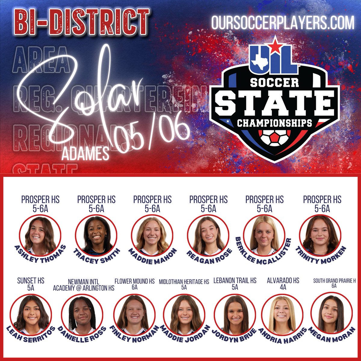 Wishing our teammates the very best of luck in high school playoffs this year! Let's go ladies!!!