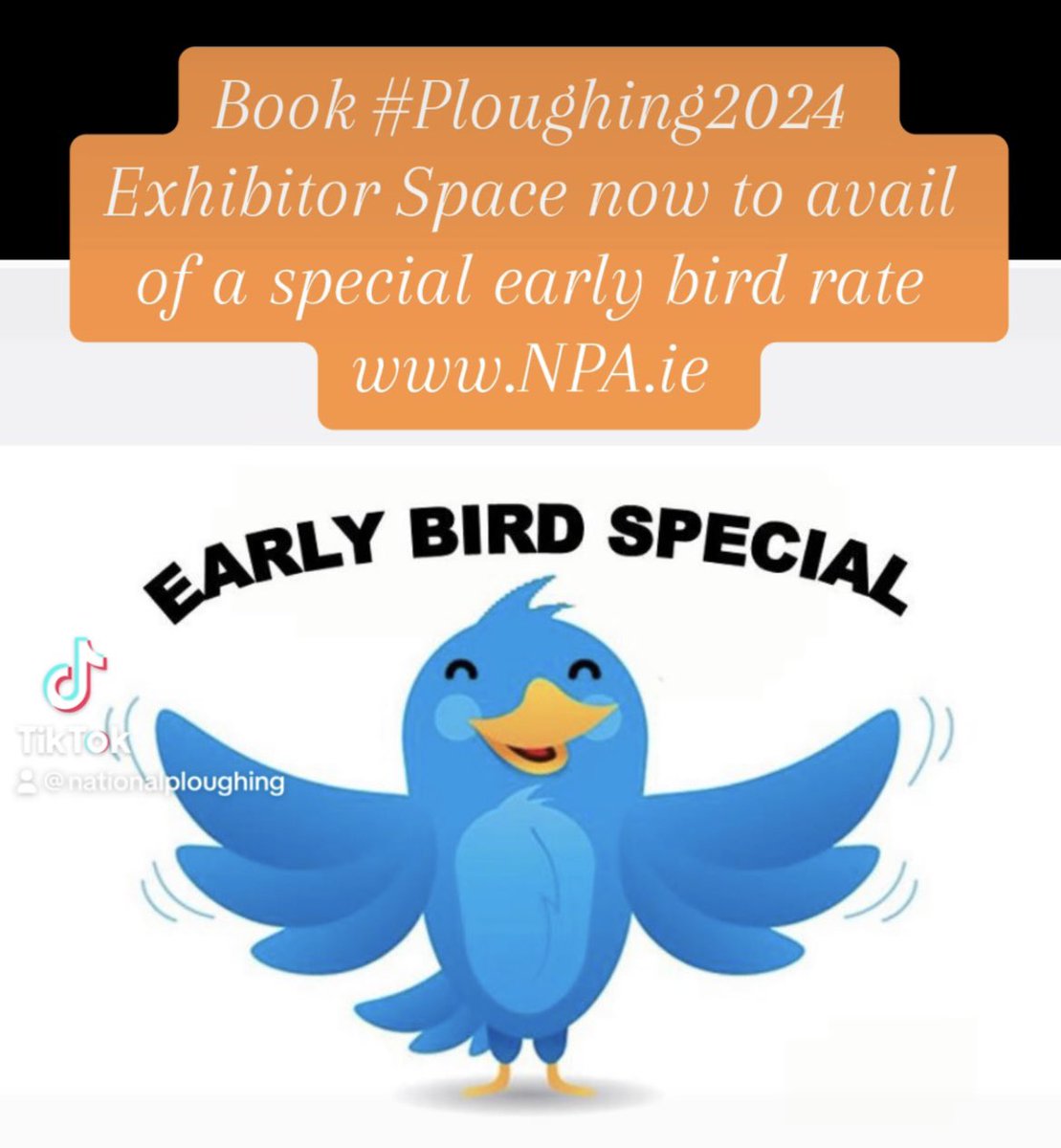 #Ploughing2024 will take place in Ratheniska, Co Laois on September 17th, 18th & 19th….pls see NPA.ie to book exhibition space