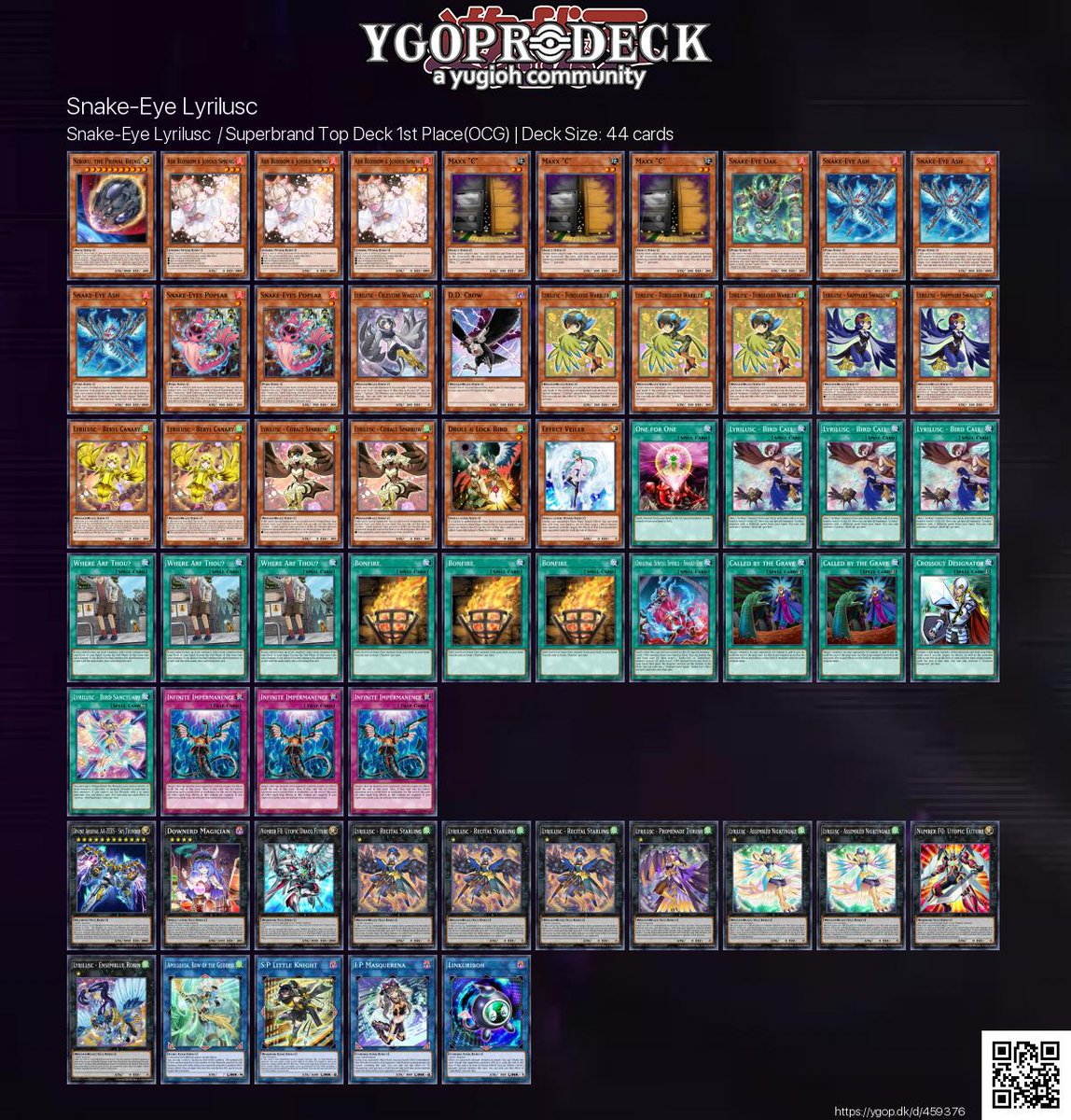 Snake-Eye Lyrilusc / Superbrand Top Deck 1st Place    https://t.co/11gypzCynX #yugioh #yugiohtcg