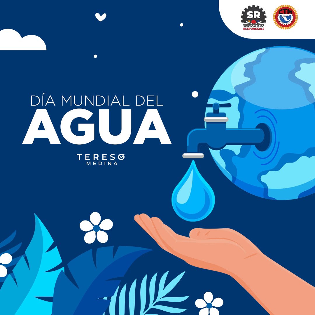 tereso_medina's tweet photo. Hoy es el Día Mundial del Agua, momento idóneo para reiterar la importancia en el cuidado de este líquido fundamental, a través del uso consciente y el ahorro. https://t.co/m3DWQXSgrx