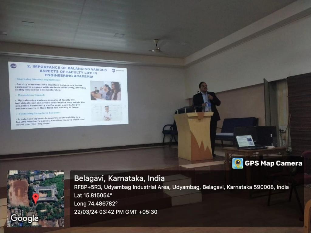 klsgitbelagavi's tweet image. The "Synergizing Success" session with Dr. S. B. Hegde from @PENNSTATEU1 was held on 22nd March 2024. Faculty learned about prioritizing work, time mgmt, positive mindset, and effective teaching strategies. #EngineeringFaculty #Wellness #SuccessStrategies @pnkathavi @NKathavi
