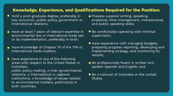 uscolsalaseem's tweet photo. Job posting: 
Executive Director of the Secretariat for Environmental Enforcement Matters.-Hilo- https://t.co/dhtxQxiSB2