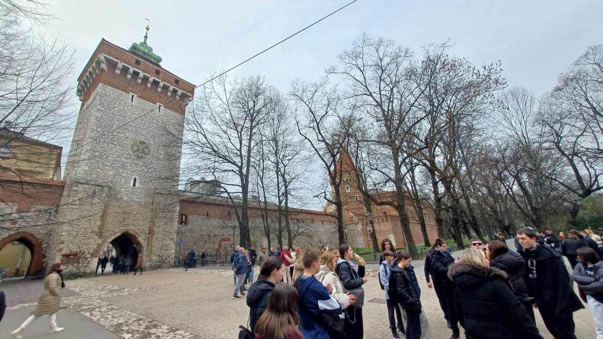 Last day for our students visiting Krakow. Today they are touring the medieval walls before walking through city to the Schindler Museum.