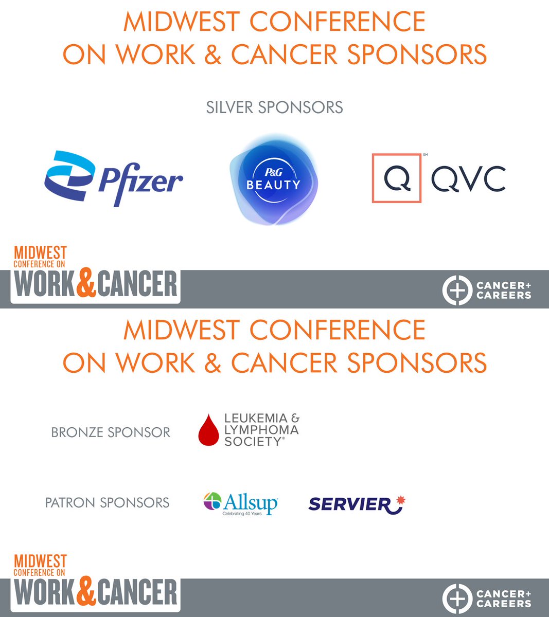 ...and thanks to @PfizerOncMed @PGBeauty @QVC @LLSusa @allsup @Servier

#CACMidwest