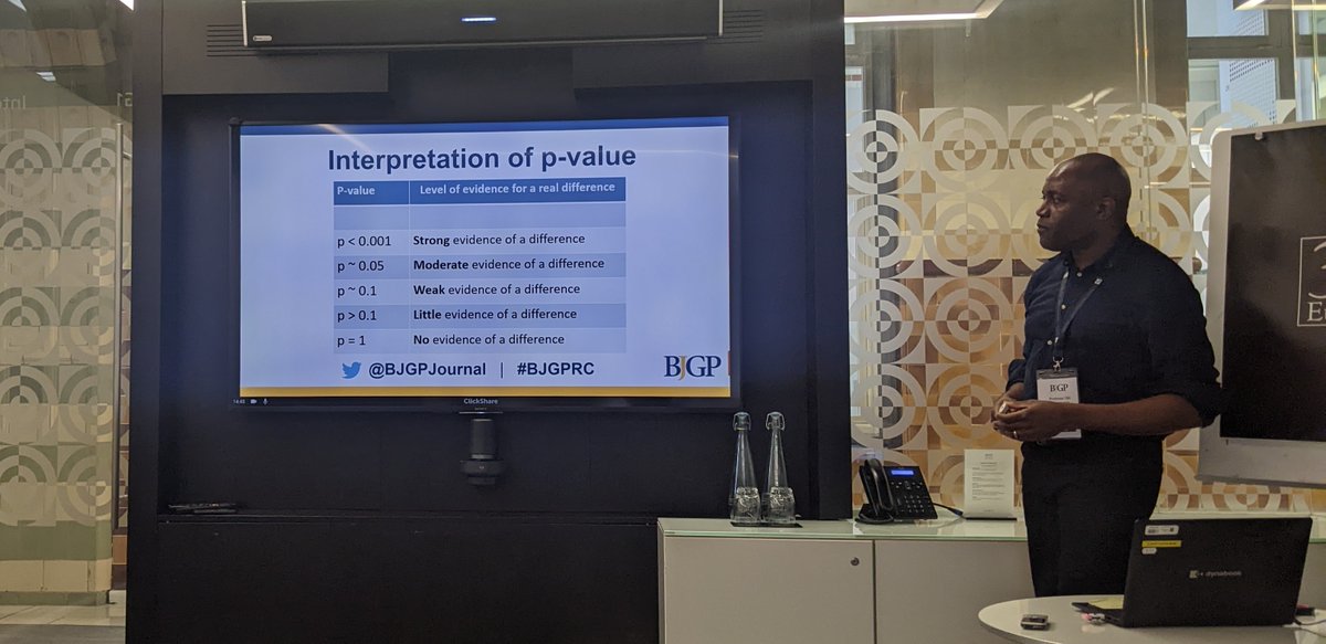 Deciphering P values with Prof. Obi Ukoumunne's gentle introduction to stats #BJGPRC