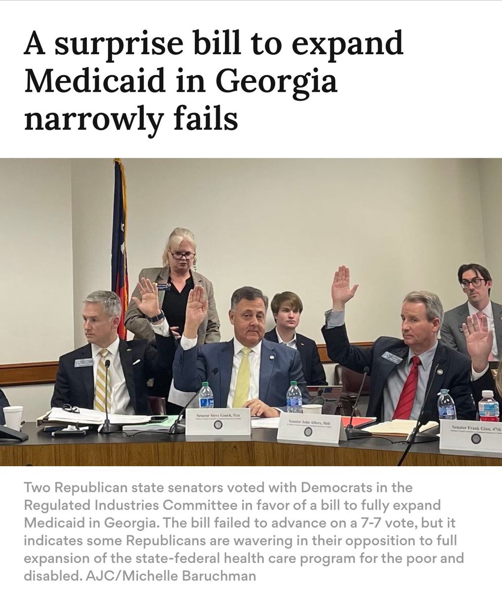 Democrats in Georgia have fought for Medicaid expansion for 14 years, and will keep at it until our Republican friends get out of their own way. We could’ve helped hundreds of thousands of people and gotten billions in funding, but continued playing politics with people’s lives.