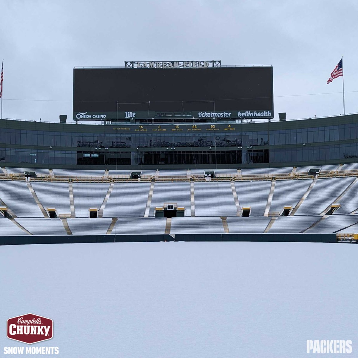 March in Green Bay. ❄️ #GoPackGo