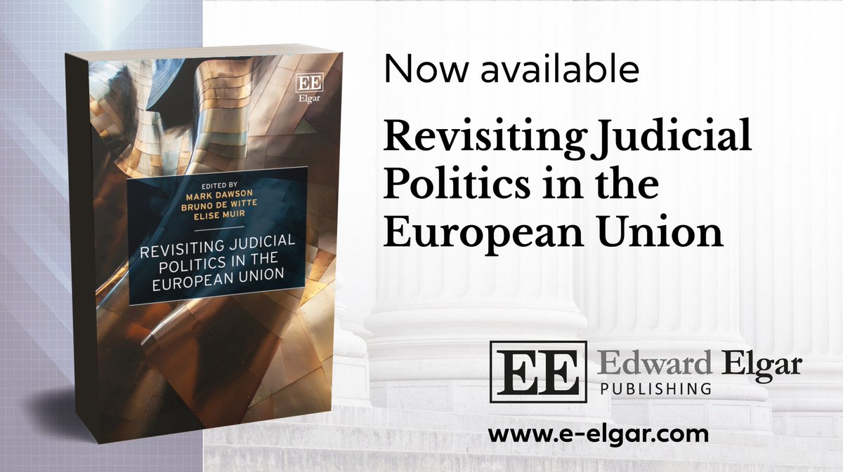 Elgar Law (@elgar_law) on Twitter photo This new book, edited by Mark Dawson <a href="/thehertieschool/">Hertie School</a>, Bruno de Witte <a href="/lawinmaastricht/">Law in Maastricht</a> and @muir_elise of <a href="/KU_Leuven/">KU Leuven</a> provides a unique understanding of the enduring impact of judicial politics in the EU
Out now e-elgar.com/shop/isbn/9781…
🆓 Read Chapter 1 doi.org/10.4337/978103… This new book, edited by Mark Dawson <a href="/thehertieschool/">Hertie School</a>, Bruno de Witte <a href="/lawinmaastricht/">Law in Maastricht</a> and @muir_elise of <a href="/KU_Leuven/">KU Leuven</a> provides a unique understanding of the enduring impact of judicial politics in the EU
Out now e-elgar.com/shop/isbn/9781…
🆓 Read Chapter 1 doi.org/10.4337/978103…