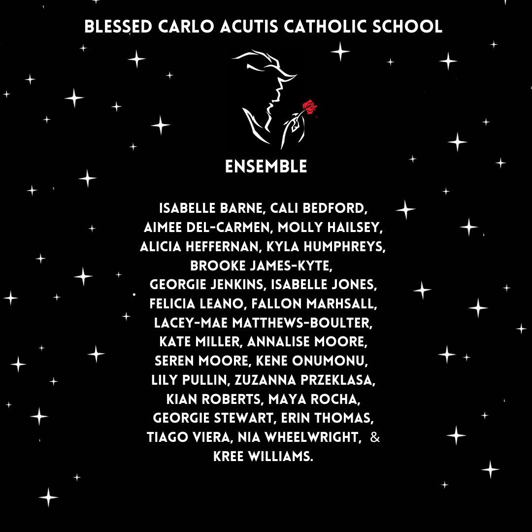 SCA_EA's tweet photo. 🌹CAST ANNOUNCEMENT🌹

It's been a beastly task choosing from over 70 auditions, but we are thrilled to announce the enchanting cast of our February 2025 production, ‘Beauty and the Beast’🥀

#BeOurGuest #BCAExpressiveArts #BeautyAndTheBeast 

@BishopHedleyRC https://t.co/B3Tzs63tTy