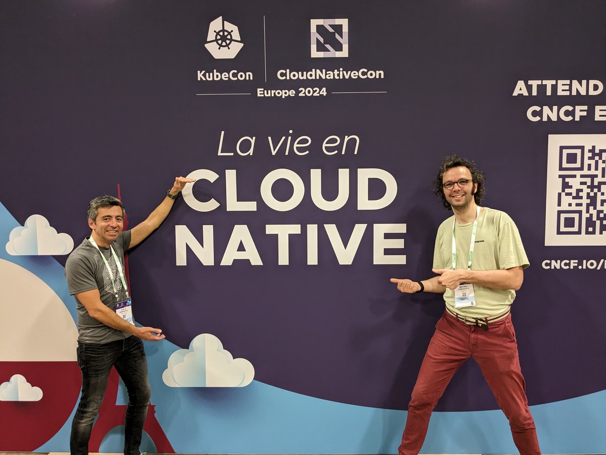C'est la fin de la #KubeConEU ! Contents d'avoir croisé des membres de SRE France, d'avoir discuté des prochains événements et des nouveaux projets 🥳 à bientôt lors d'un prochain meetup pour un récap ! D'ici là on vous souhaite un bon repos mérité