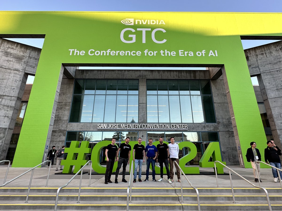 🎉 Wrapping up an incredible experience at @NVIDIAGTC 2024! From important meetings to announcing our partnership with @GamerHashCom, it's been a successful journey! Now, onwards to continue building the Golem ecosystem for the AI industry! 🚀 #GolemNetwork #NVIDIAGTC #AI $GLM