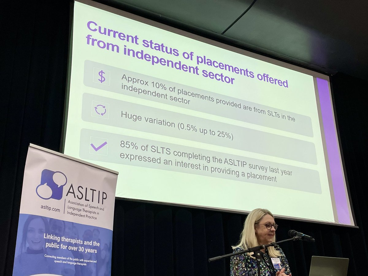 @jo_sandiford is up now at the @_ASLTIP conference talking about offering placements in the independent sector. @PracticeEduCEN #practiceeducation