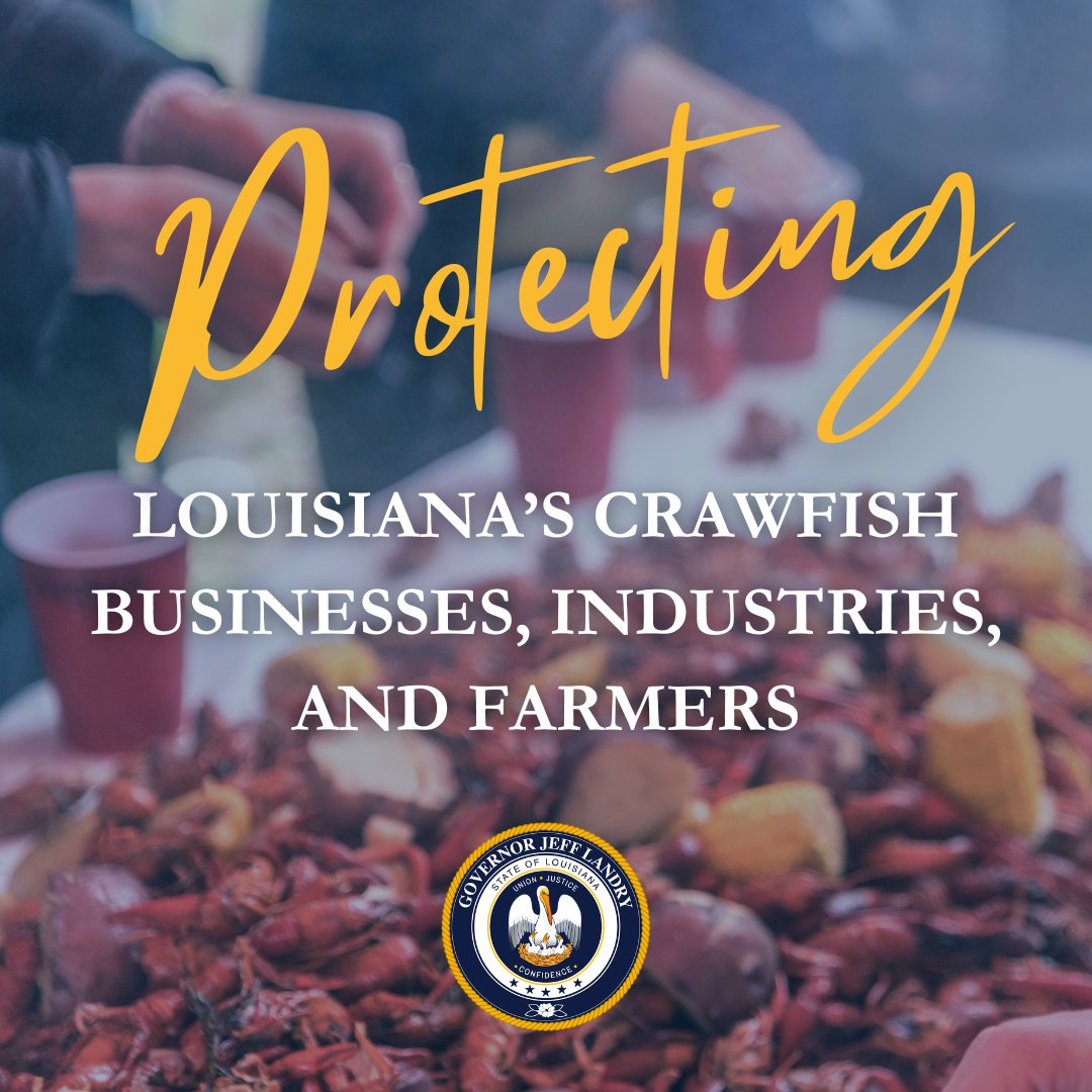Agricultural businesses & industries have suffered detrimental economic impacts from the drought, saltwater intrusion, & high temps. With today’s federal disaster declaration approval, LA’s crawfish businesses, industries, & farmers will receive the economic relief they need.