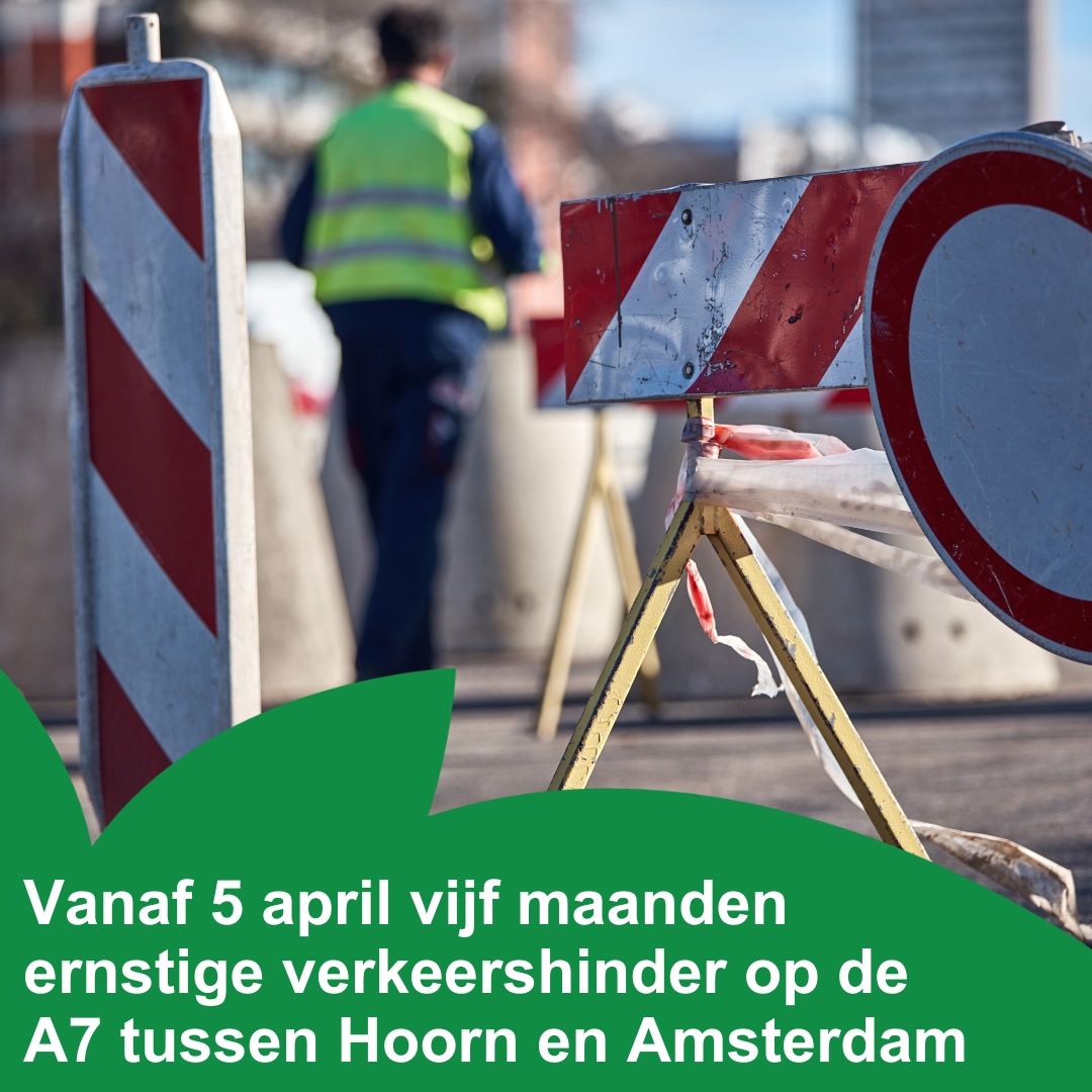 Vanaf 5 april tot 1 september gaat Rijkswaterstaat de brug over het Noordhollandsch Kanaal bij Purmerend versterken. Dit zorgt voor vertragingen. De extra reistijd kan wel oplopen tot een uur. ⏰🚗 Kijk voor meer informatie op onze website 👉 tinyurl.com/2bds6s9p