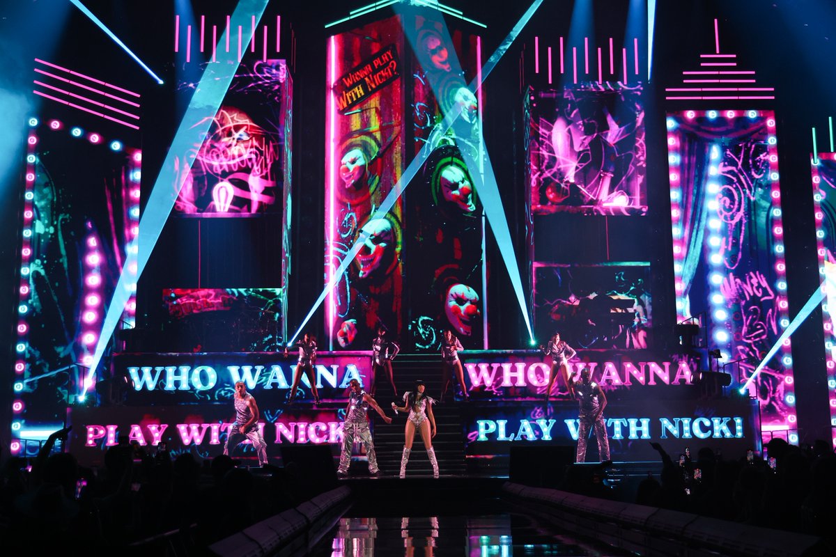 StateFarmArena's tweet photo. Are You Gone Already, @NICKIMINAJ 🥺🩷

Thank you for two incredible sold out shows! 

📸: Kevin Mazur / Getty Images https://t.co/Zh5wY8Hkdd
