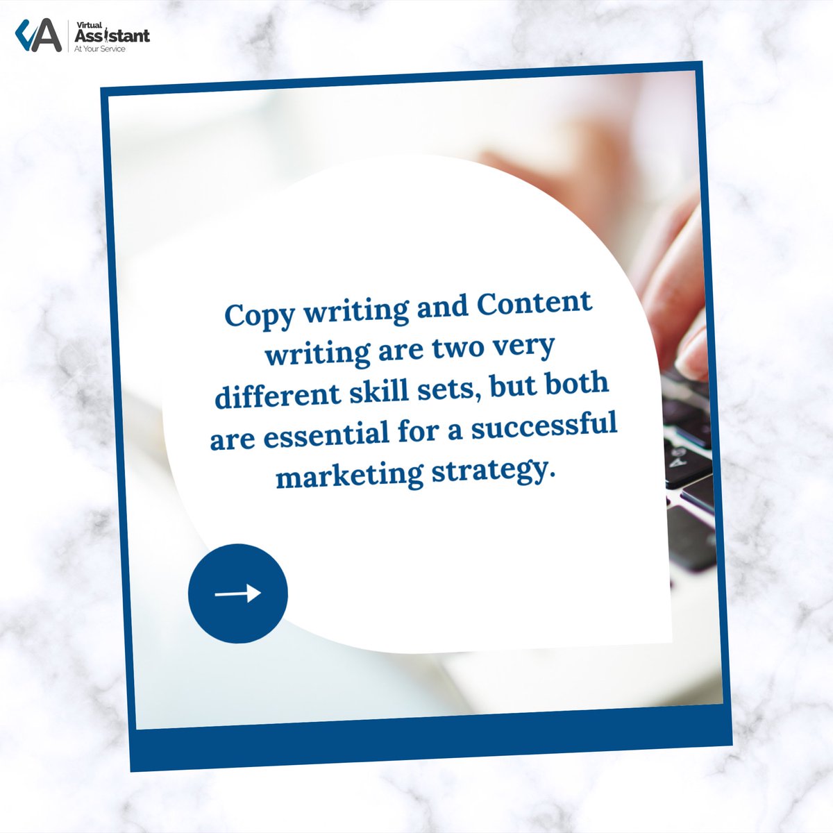 Virtualaays's tweet photo. You need both #Copywriting and #Contentwriting for your business to thrive online. Each writing style has a specific job to do for your business. 

Need to hire our experts? Send a DM or click 👉🏽 https://t.co/Sac78aS8oE

#virtualaays #Airdrop #naira #trent #digitalmarketing https://t.co/QRBwfXU5Kb