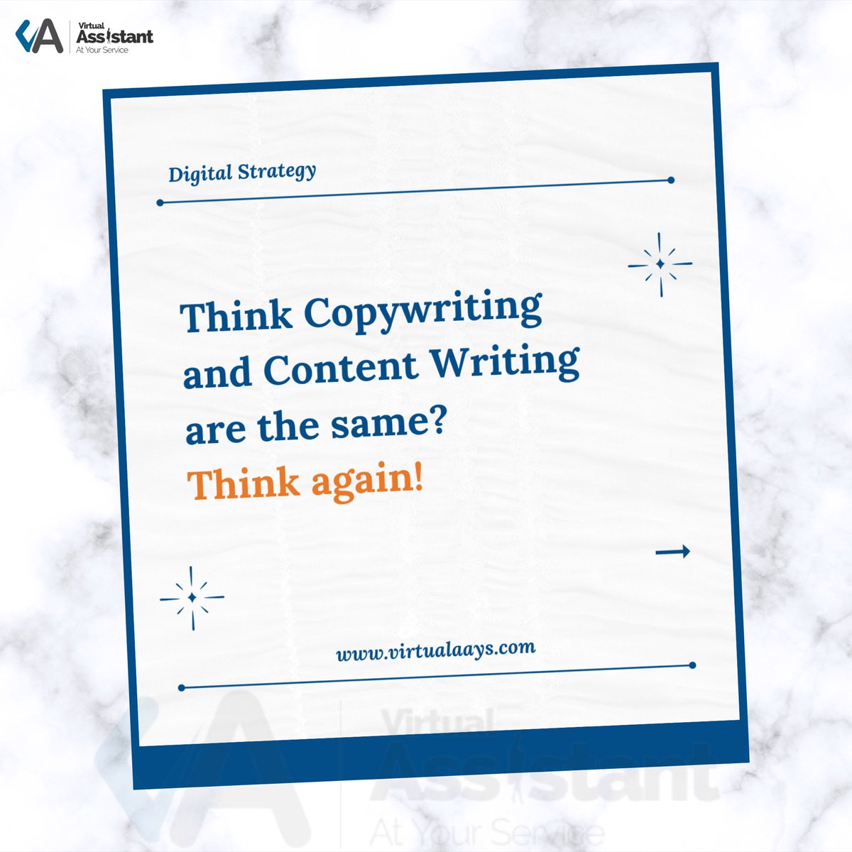 Virtualaays's tweet photo. You need both #Copywriting and #Contentwriting for your business to thrive online. Each writing style has a specific job to do for your business. 

Need to hire our experts? Send a DM or click 👉🏽 https://t.co/Sac78aS8oE

#virtualaays #Airdrop #naira #trent #digitalmarketing https://t.co/QRBwfXU5Kb