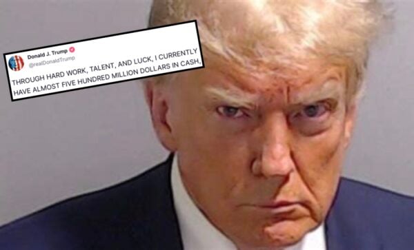 jack_hikuma's tweet photo. JACK🇺🇸トランプ超速砲💥🚨【速報】トランプ大統領が先ほど、TRUTH socialで"5億㌦を現金を持っている”とコメントした。激アツ！🤣民主党、NY🦍司法長官ジェームズはパニックだろうなー
🫵トランプ錯乱症候群の連中め
😜ざまぁーーーー
#トランプ大統領が5億ドルの用意は可能
#トランプ大統領 https://t.co/3M6dbN04A1
