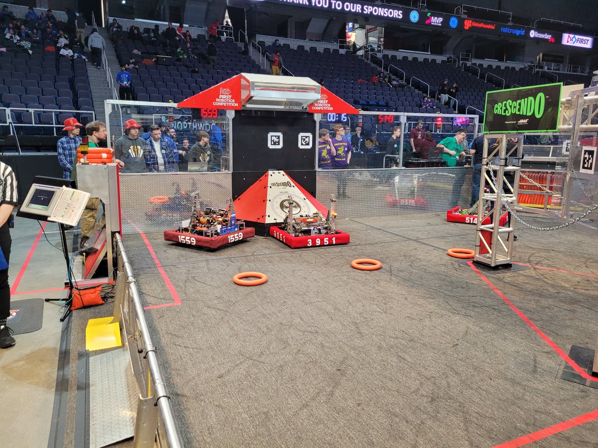 MCCoyCountyExec's tweet photo. We were excited to welcome 51 student robotics teams from across New York, the United States, and internationally for the 2024 NY Tech Valley FIRST Robotics Competition at MVP Arena. Best of luck to all the teams competing today!

#NYTechValleyFRC @TheMVPArena @MVPHealthCare @NYTVFRC