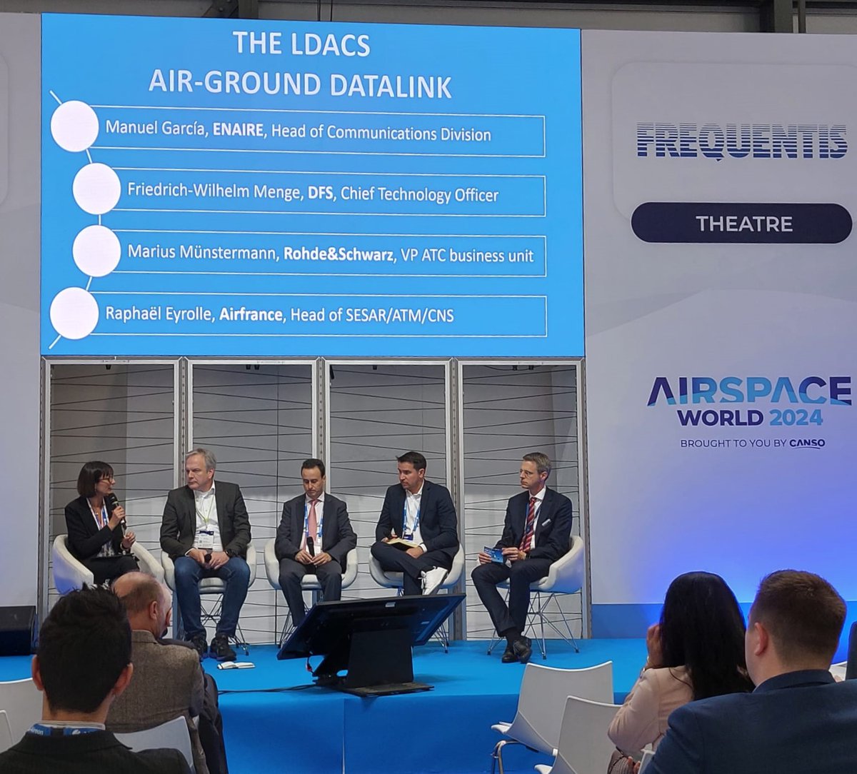 This week at @AirspaceWorld, Simona Pierattelli, #FCDI Project Coordinator, chaired the panel “How LDACS can drive the digital transformation of ATM”, highlighting the benefits of the L-band Digital Aeronautical Communications System technology, one of the project’s key solutions